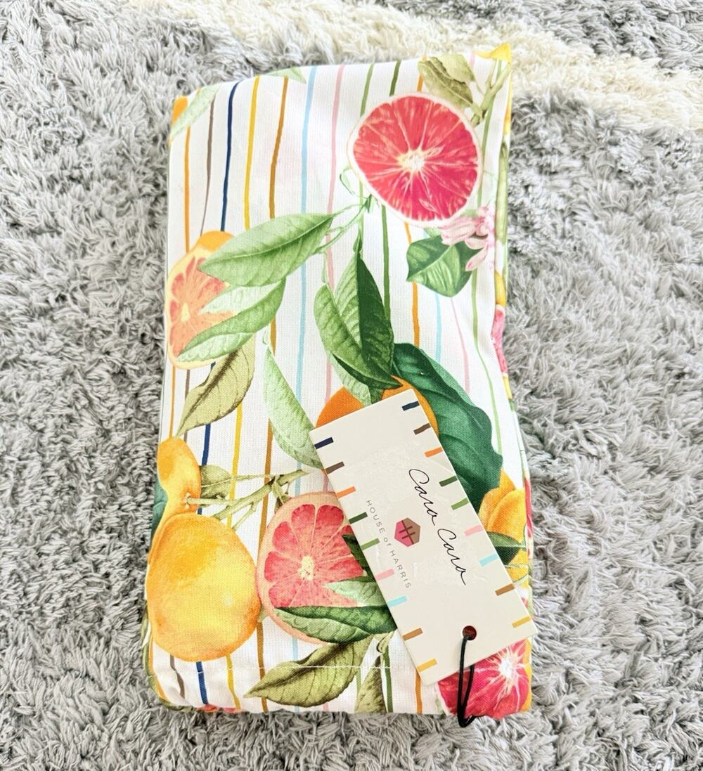 Cara Cara Cotton Multicolor Striped Napkin, One Size, New with Tags